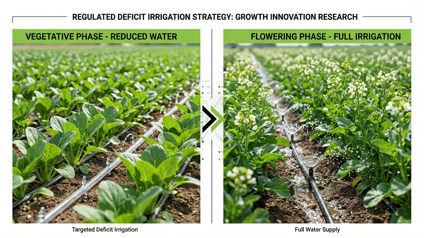 Research translation workflow diagram showing how crop water management data flows from laboratory to field decisions