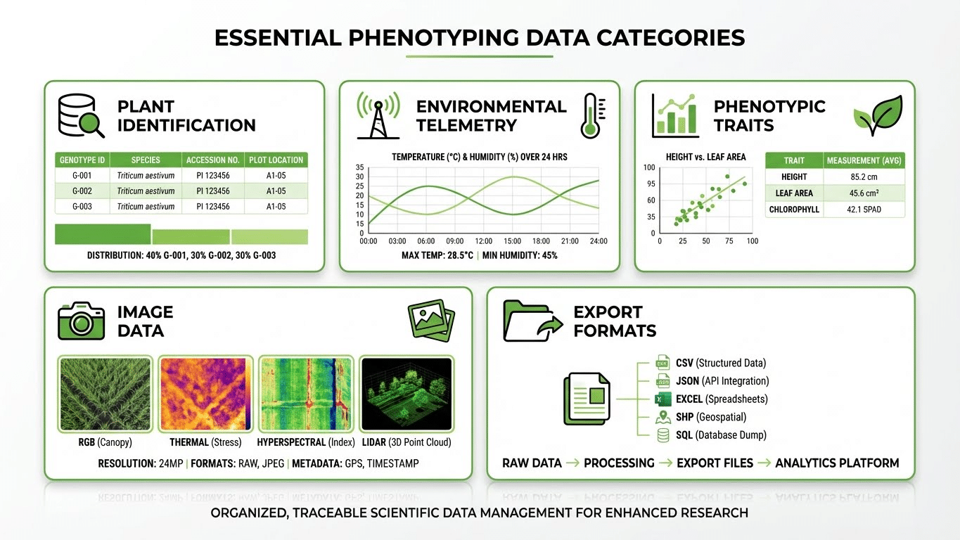 Decision framework for selecting plant phenotyping platforms showing key evaluation criteria including environmental control, sensor capabilities, and automation levels