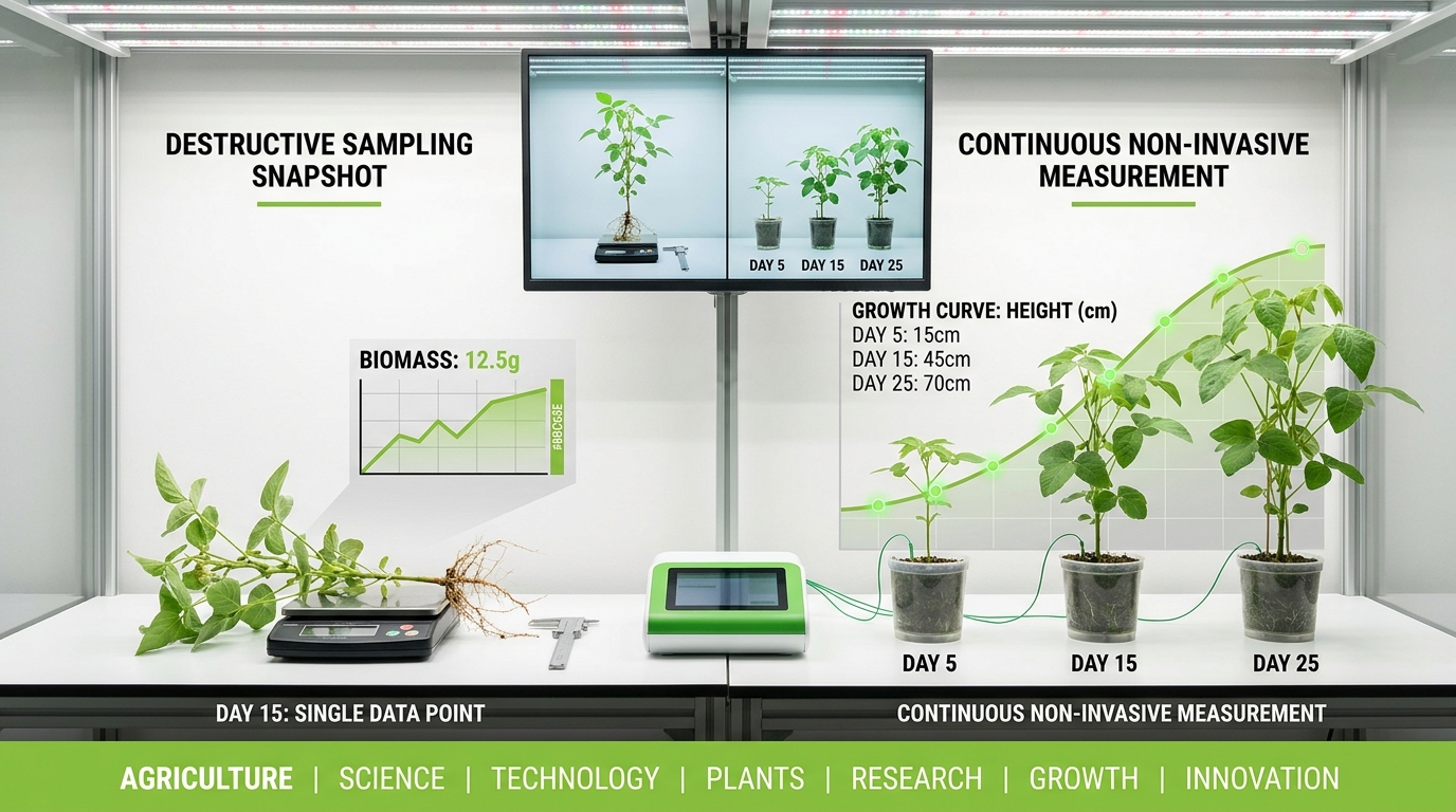Overview of sensor technologies used in non-invasive plant phenotyping including RGB, thermal, hyperspectral, and LiDAR systems